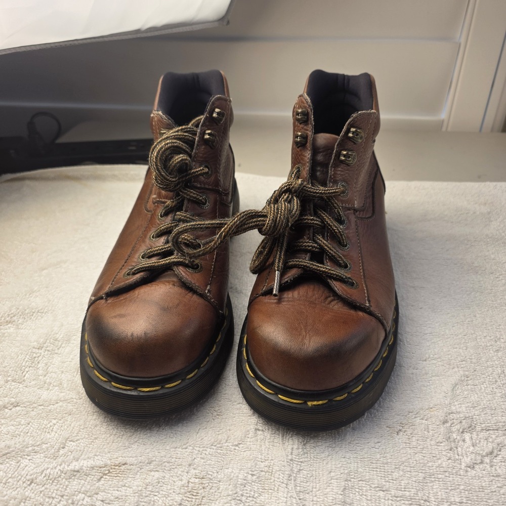 Vintage Dr Martens 939 Made In England Brown Leather Boots Mens 7. Women`s 9